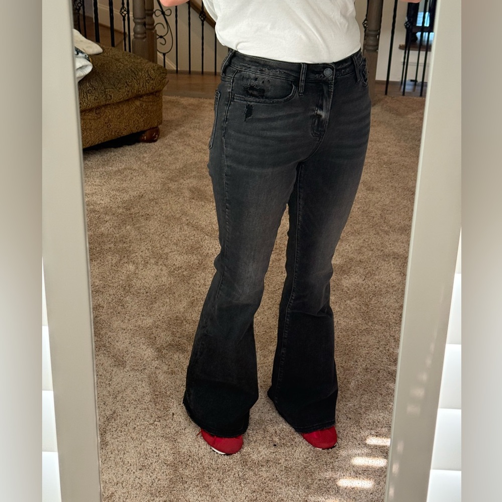 Women's Black Flare Jeans